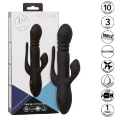 Comprar CALEXOTICS - VIBRADOR TRIPLE EUPHORIA NEGRO al mejor precio - Envíos Discretos