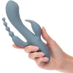 Comprar CALEXOTICS - VIBRADOR TRIPLE ÉXTASIS GRIS al mejor precio - Envíos Discretos