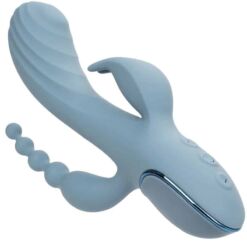 Comprar CALEXOTICS - VIBRADOR TRIPLE ÉXTASIS GRIS al mejor precio - Envíos Discretos