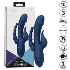 Comprar CALEXOTICS - VIBRADOR TRIPLE ORGASM AZUL al mejor precio - Envíos Discretos