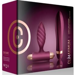 Comprar CLIMAXIMUM - DESIRE KIT VIBRADOR + PLUG ANAL TRENZADO al mejor precio - Envíos Discretos