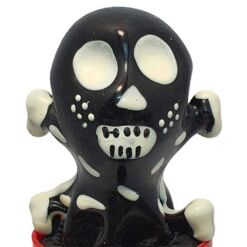 Comprar CONDOMERIE - PRESERVATIVO DECORATIVO PINTADO A MANO CALAVERA NEGRA MODELO 2 al mejor precio - Envíos Discretos