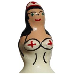 Comprar CONDOMERIE - PRESERVATIVO DECORATIVO PINTADO A MANO ENFERMERA NEGRA al mejor precio - Envíos Discretos
