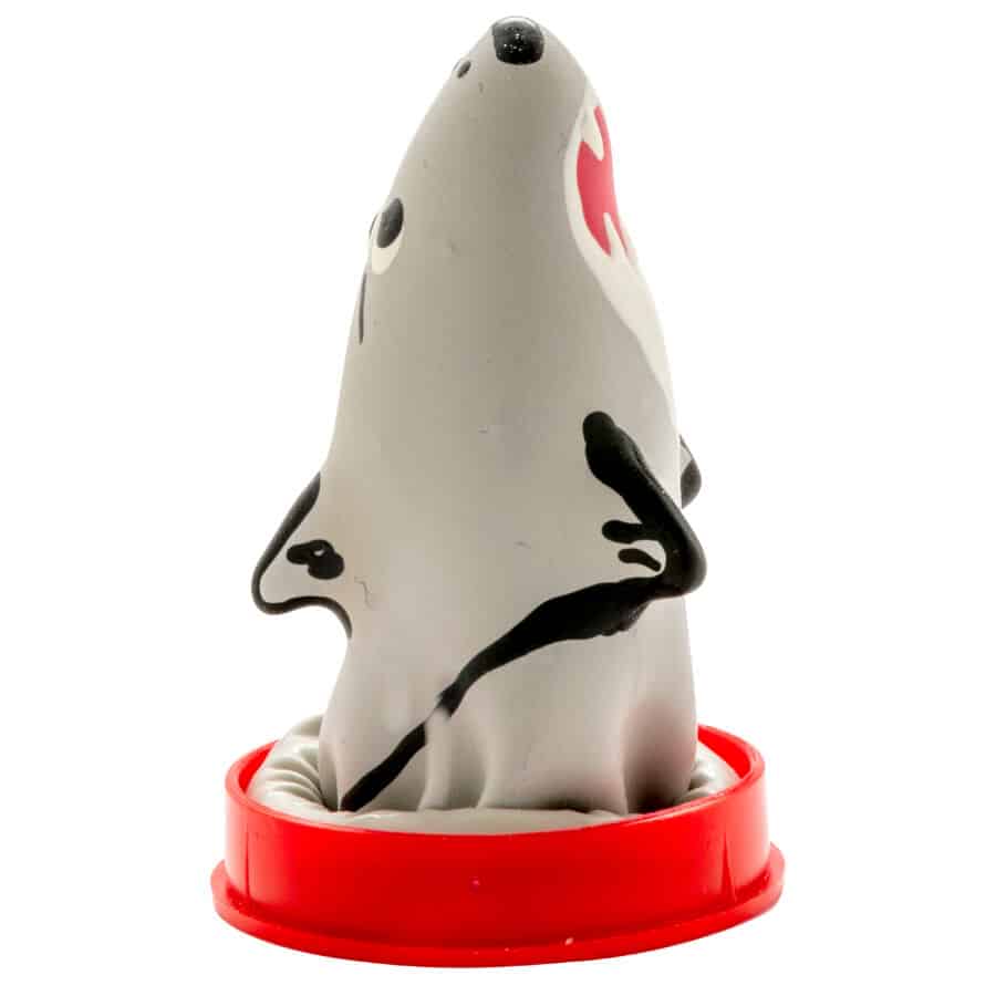 CONDOMERIE - PRESERVATIVO DECORATIVO PINTADO A MANO TIBURÓN MODELO 1 - piKanteo | Despierta tu lado más piKante Comprar CONDOMERIE - PRESERVATIVO DECORATIVO PINTADO A MANO TIBURÓN MODELO 1 al mejor precio - Envíos Discretos