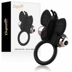 Comprar COQUETTE CHIC DESIRE - COCK RING BUTTERFLY ANILLO VIBRADOR NEGRO / GOLD al mejor precio - Envíos Discretos