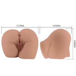Comprar CRAZY BULL - BERNACE TRASERO VIBRADOR CON VAGINA Y ANO REALÍSTICO NATURAL CONTROL REMOTO al mejor precio - Envíos Discretos