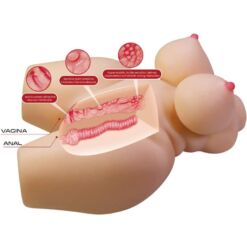 Comprar CRAZY BULL - GRACE TORSO FEMENINO REALISTA VAGINA Y ANAL 7.5 KG al mejor precio - Envíos Discretos