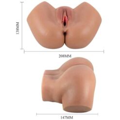 Comprar CRAZY BULL - HAILEY TRASERO VIBRADOR CON VAGINA Y ANO REALÍSTICO MULATO CONTROL REMOTO al mejor precio - Envíos Discretos