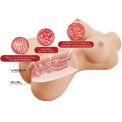 Comprar CRAZY BULL - HETTY TORSO FEMENINO REALISTA VAGINA Y ANAL 1.9 KG al mejor precio - Envíos Discretos