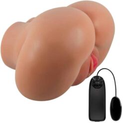 Comprar CRAZY BULL - LUNA TRASERO VIBRADOR CON VAGINA Y ANO REALÍSTICO NATURAL CONTROL REMOTO al mejor precio - Envíos Discretos