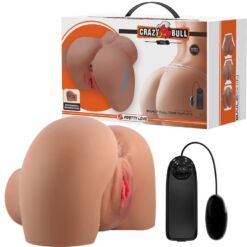 Comprar CRAZY BULL - MILA TRASERO VIBRADOR CON VAGINA Y ANO REALÍSTICO NATURAL CONTROL REMOTO al mejor precio - Envíos Discretos