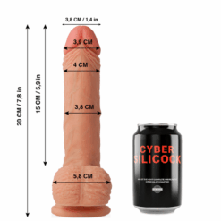 Comprar CYBER SILICOCK - FREEMAN REALÍSTICO SILICONA LÍQUIDA 20 CM -O- 3.8 CM al mejor precio - Envíos Discretos