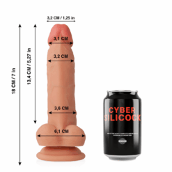 Comprar CYBER SILICOCK - JUDE REALÍSTICO SILICONA LÍQUIDA 18 CM -O- 3.2 CM al mejor precio - Envíos Discretos