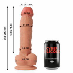Comprar CYBER SILICOCK - MAGNUS REALÍSTICO SILICONA LÍQUIDA 20.5 CM -O- 4.1 CM al mejor precio - Envíos Discretos