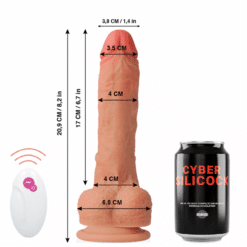 Comprar CYBER SILICOCK - REALÍSTICO CONTROL REMOTO MASTER HUCK 20.9 CM -O- 4 CM al mejor precio - Envíos Discretos