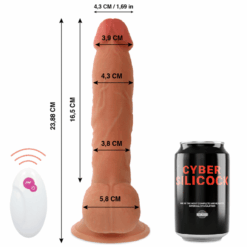 Comprar CYBER SILICOCK - REALÍSTICO CONTROL REMOTO MR JOHN 23.88 CM -O- 4.3 CM al mejor precio - Envíos Discretos