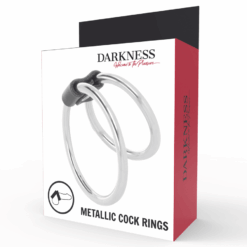Comprar DARKNESS - ANILLA METAL DOBLE PARA EL PENE al mejor precio - Envíos Discretos