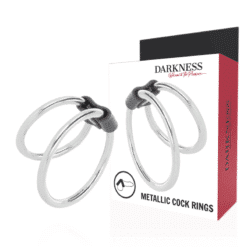 Comprar DARKNESS - ANILLA METAL DOBLE PARA EL PENE al mejor precio - Envíos Discretos