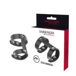 Comprar DARKNESS - ANILLO PENE Y TESTÍCULOS AJUSTABLE LEATHER al mejor precio - Envíos Discretos