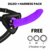 Comprar DELTA CLUB - TOYS ARNES + DILDO LILA SILICONA MEDICA 20 CM -O- 4 CM al mejor precio - Envíos Discretos