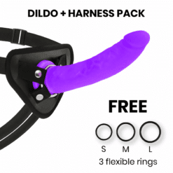 Comprar DELTA CLUB - TOYS ARNES + DILDO LILA SILICONA MEDICA 20 CM -O- 4 CM al mejor precio - Envíos Discretos