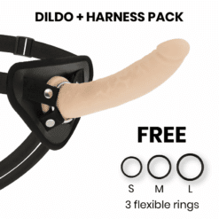 Comprar DELTA CLUB - TOYS ARNES + DILDO NATURAL SILICONA MEDICA 20 CM -O- 4 CM al mejor precio - Envíos Discretos