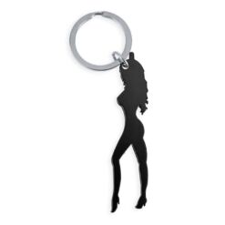 Comprar DIABLO PICANTE - LLAVERO CON SILUETA DE MUJER COLOR NEGRO CON ABRIDOR DE CERVEZA al mejor precio - Envíos Discretos