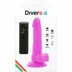 Comprar DIVERSIA - DILDO REALÍSTICO FLEXIBLE CON VIBRACIÓN LILA 18 CM -O- 4 CM al mejor precio - Envíos Discretos