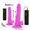 Comprar DIVERSIA - DILDO REALÍSTICO FLEXIBLE CON VIBRACIÓN LILA 18 CM -O- 4 CM al mejor precio - Envíos Discretos