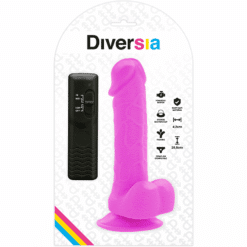 Comprar DIVERSIA - DILDO REALÍSTICO FLEXIBLE CON VIBRACIÓN LILA 20.5 CM -O- 4.2 CM al mejor precio - Envíos Discretos