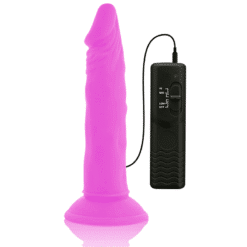 Comprar DIVERSIA - DILDO REALÍSTICO FLEXIBLE CON VIBRACIÓN LILA 23 CM -O- 4.3 CM al mejor precio - Envíos Discretos