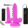 Comprar DIVERSIA - DILDO REALÍSTICO FLEXIBLE CON VIBRACIÓN MORADO 17 CM -O- 3.3 CM al mejor precio - Envíos Discretos