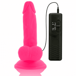 Comprar DIVERSIA - DILDO REALÍSTICO FLEXIBLE CON VIBRACIÓN ROSA 17 CM -O- 3.3 CM al mejor precio - Envíos Discretos