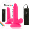 Comprar DIVERSIA - DILDO REALÍSTICO FLEXIBLE CON VIBRACIÓN ROSA 17 CM -O- 3.3 CM al mejor precio - Envíos Discretos