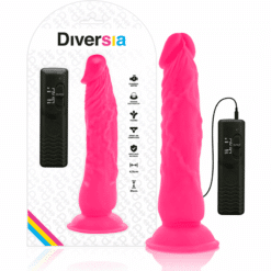 Comprar DIVERSIA - DILDO REALÍSTICO FLEXIBLE CON VIBRACIÓN ROSA 21 CM -O- 4.9 CM al mejor precio - Envíos Discretos