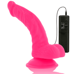 Comprar DIVERSIA - DILDO REALÍSTICO FLEXIBLE CON VIBRACIÓN ROSA 21.5 CM -O- 4.5 CM al mejor precio - Envíos Discretos