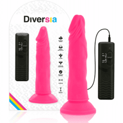 Comprar DIVERSIA - DILDO REALÍSTICO FLEXIBLE CON VIBRACIÓN ROSA 23 CM -O- 4.3 CM al mejor precio - Envíos Discretos