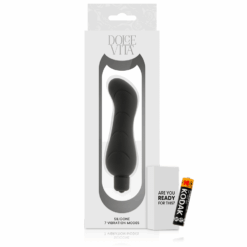 Comprar DOLCE VITA - G-SPOT VIBRADOR SILICONA NEGRO al mejor precio - Envíos Discretos