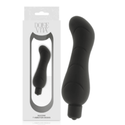 Comprar DOLCE VITA - G-SPOT VIBRADOR SILICONA NEGRO al mejor precio - Envíos Discretos