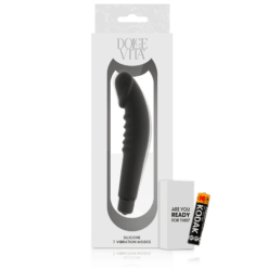 Comprar DOLCE VITA - REALISTIC  PLEASURE VIBRADOR SILICONA NEGRO al mejor precio - Envíos Discretos