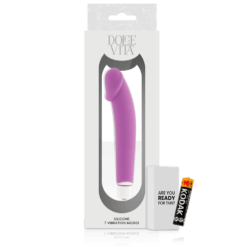 Comprar DOLCE VITA - REALISTIC VIBRADOR SILICONA LILA al mejor precio - Envíos Discretos