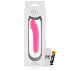 Comprar DOLCE VITA - REALISTIC VIBRADOR SILICONA ROSA al mejor precio - Envíos Discretos