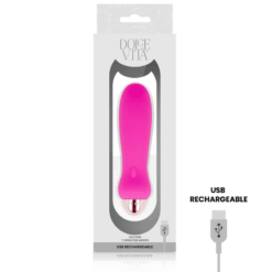 Comprar DOLCE VITA - VIBRADOR RECARGABLE FIVE ROSA 7 VELOCIDADES al mejor precio - Envíos Discretos
