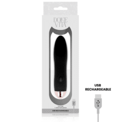 Comprar DOLCE VITA - VIBRADOR RECARGABLE FOUR NEGRO 7 VELOCIDADES al mejor precio - Envíos Discretos