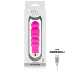 Comprar DOLCE VITA - VIBRADOR RECARGABLE SIX ROSA 7 VELOCIDADES al mejor precio - Envíos Discretos