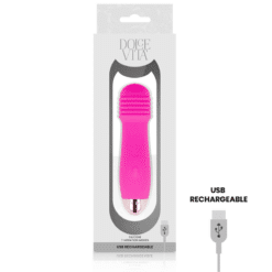 Comprar DOLCE VITA - VIBRADOR RECARGABLE THREE ROSA 7 VELOCIDADES al mejor precio - Envíos Discretos