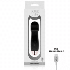 Comprar DOLCE VITA - VIBRADOR RECARGABLE TRES NEGRO 7 VELOCIDADES al mejor precio - Envíos Discretos