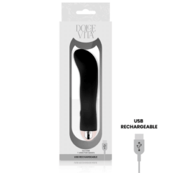 Comprar DOLCE VITA - VIBRADOR RECARGABLE TWO NEGRO 7 VELOCIDADES al mejor precio - Envíos Discretos