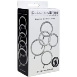 Comprar ELECTRASTIM - ELECTRARINGS ANILLOS METÁLICOS PARA EL PENE PACK 5 al mejor precio - Envíos Discretos