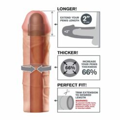 Comprar FANTASY X- TENSIONS - MEGA 2 EXTENSIÓN FLESH PARA EL PENE al mejor precio - Envíos Discretos